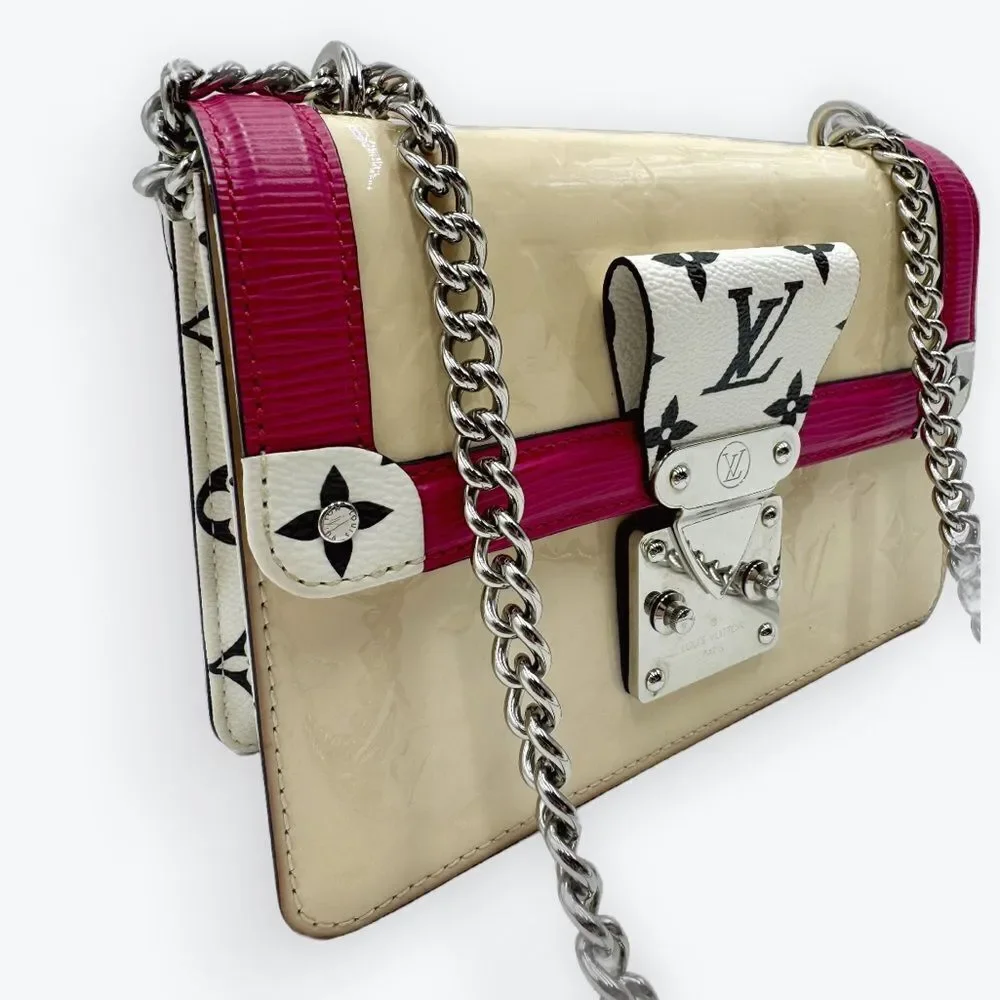 Auth Louis Vuitton LV Wynwood Monogram Vernis Epi Leather Crossbody Bag 2way